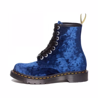 (W) Dr. Martens Leather Round Toe Lace-Up Ankle Boot 'Deep Blue'