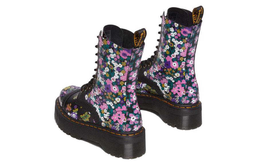 (W) Dr. Martens Leather Round Toe Lace-Up Ankle Boots 'Black' 圖 3