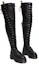 Lookbook (W) Dr. Martens Kulit But Hitam Bertali Tinggi Lutut Pusingan Hujung 30918001
