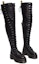 Lookbook (W) Dr. Martens Kulit But Hitam Bertali Tinggi Lutut Pusingan Hujung 30918001