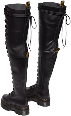 (W) Dr. Martens Kulit But Hitam Bertali Tinggi Lutut Pusingan Hujung 30918001 Shop (W) Dr. Martens Kulit But Hitam Bertali Tinggi Lutut Pusingan Hujung 30918001