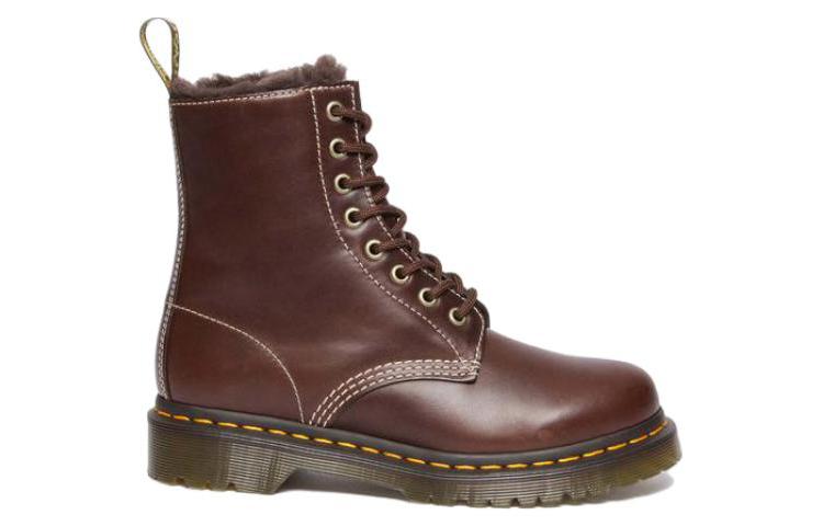 Order (W) Bota Corta de Cuero con Cordones Dr. Martens Punta Redonda 'Marrón' 30875201