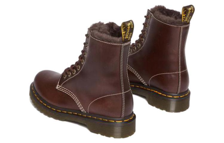 Shop (W) Bota Corta de Cuero con Cordones Dr. Martens Punta Redonda 'Marrón' 30875201