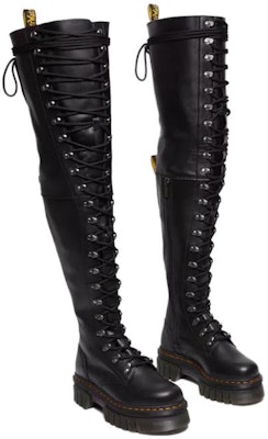 (W) Dr. Martens Boot Kulit Over-the-Knee Round Toe Tali Hitam 30918001 Lookbook (W) Dr. Martens Boot Kulit Over-the-Knee Round Toe Tali Hitam 30918001