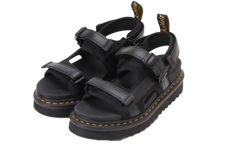 (W) Dr. Martens Leather Sandal 'Black Casual Fashion' 圖 2
