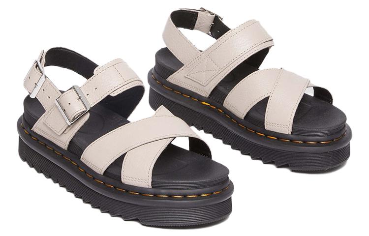 Lookbook (W) Dr. Martens Leren Comfort Sandalen met Dikke Zool Slingback ''Taupe'' 31175348