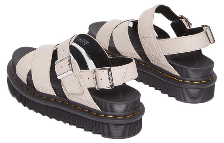 Shop (W) Dr. Martens Leren Comfort Sandalen met Dikke Zool Slingback ''Taupe'' 31175348