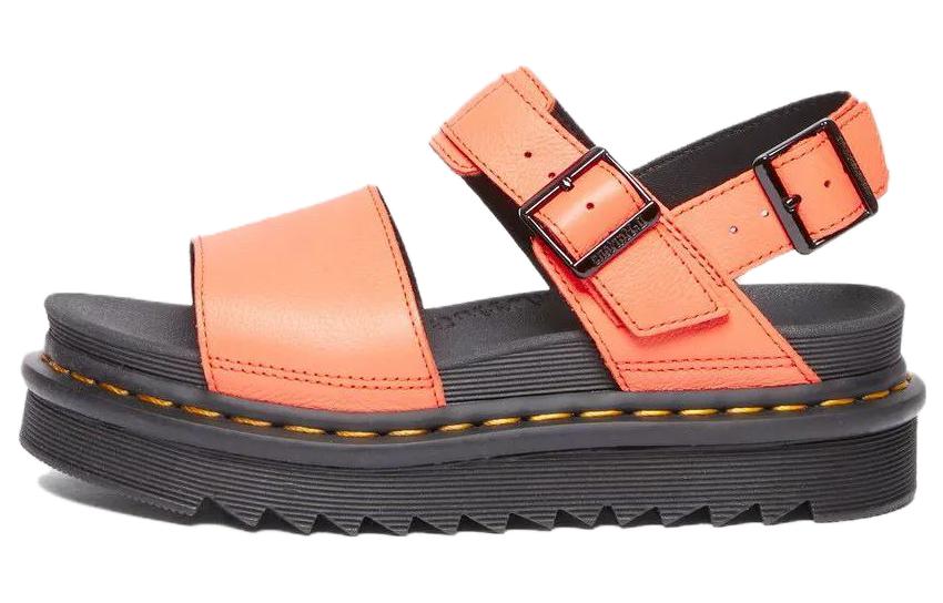 (W) Dr. Martens Leather Thick Sole Fashion Slide 'Orange'