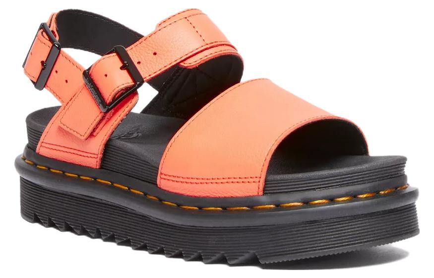 (W) Dr. Martens Leather Thick Sole Fashion Slide 'Orange' 圖 2