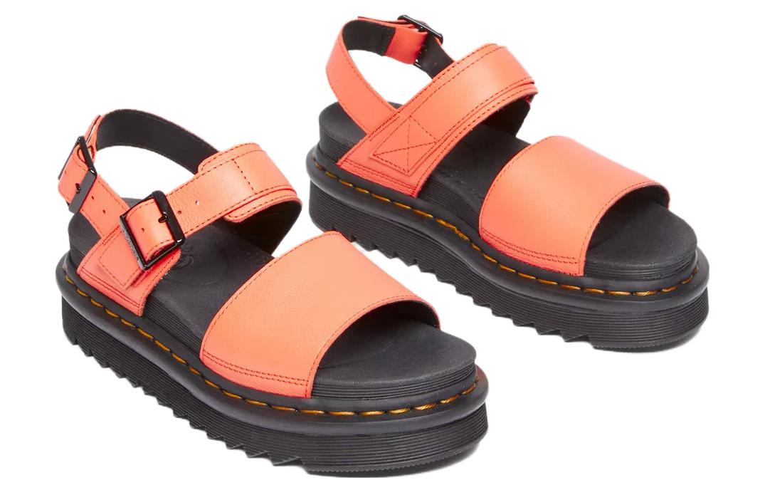 (W) Dr. Martens Leather Thick Sole Fashion Slide 'Orange' 圖 3