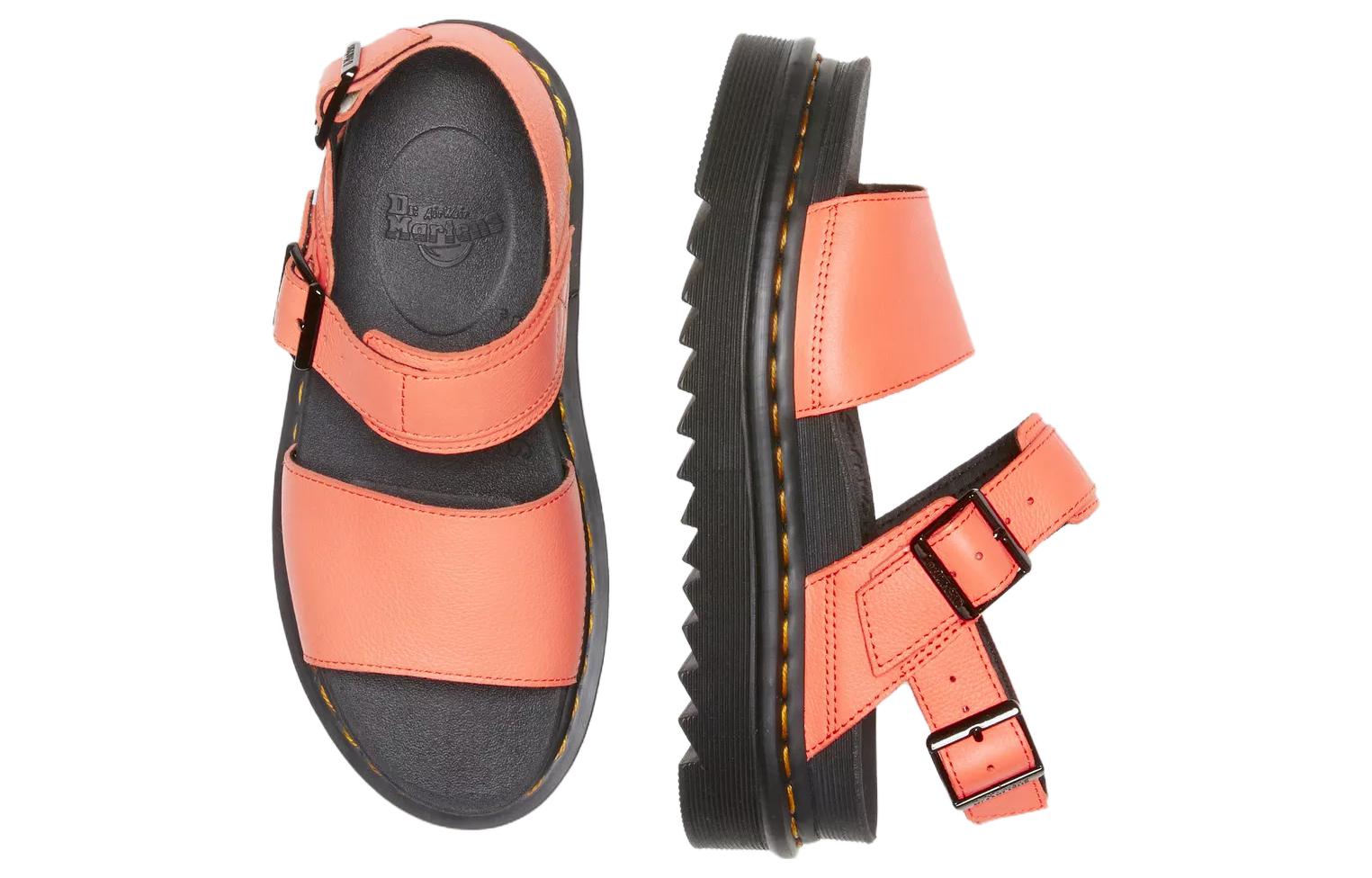 (W) Dr. Martens Leather Thick Sole Fashion Slide 'Orange' 圖 4