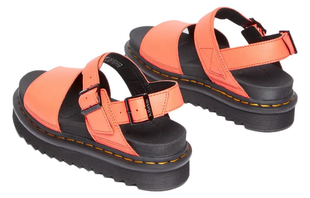 (W) Dr. Martens Leather Thick Sole Fashion Slide 'Orange' 圖 5