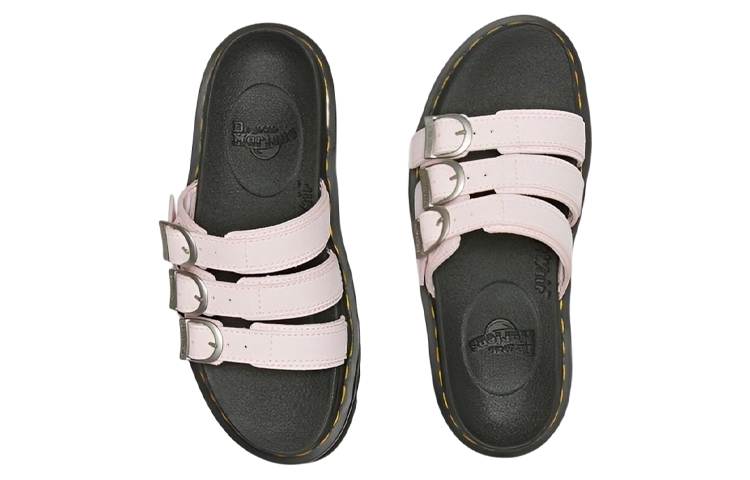Lookbook (Women) Dr. Martens Leather Thick Sole Sandal 'Pink Comfort Buckle' 27294279