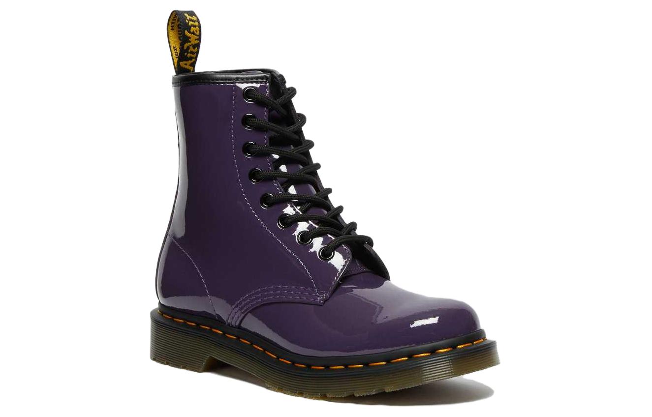 Lookbook (W) Dr. Martens Lens Kulit Patent 8 Boots Martin Hitam Ungu 27216628