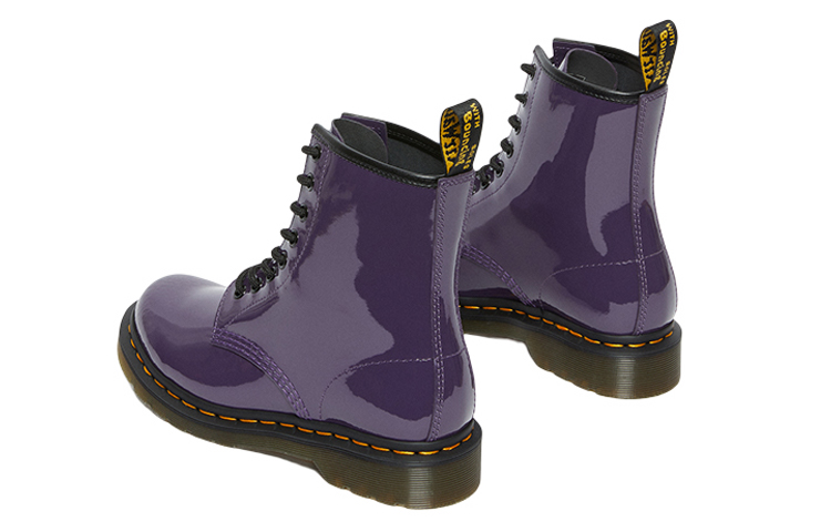 Purchase (W) Dr. Martens Lens Kulit Patent 8 Boots Martin Hitam Ungu 27216628