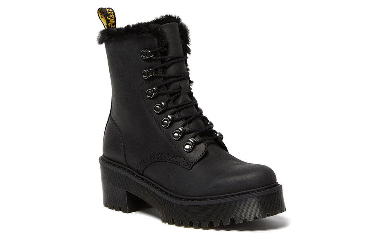 Order (W) Botas de Piel con Plataforma y Forro Sintético Dr. Martens Leona 'Negro' 26190001