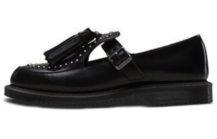 (W) Dr. Martens Mary Jane 'Black Tassel Rivet'