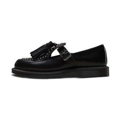 (W) Dr. Martens Mary Jane 'Black Tassel Rivet'