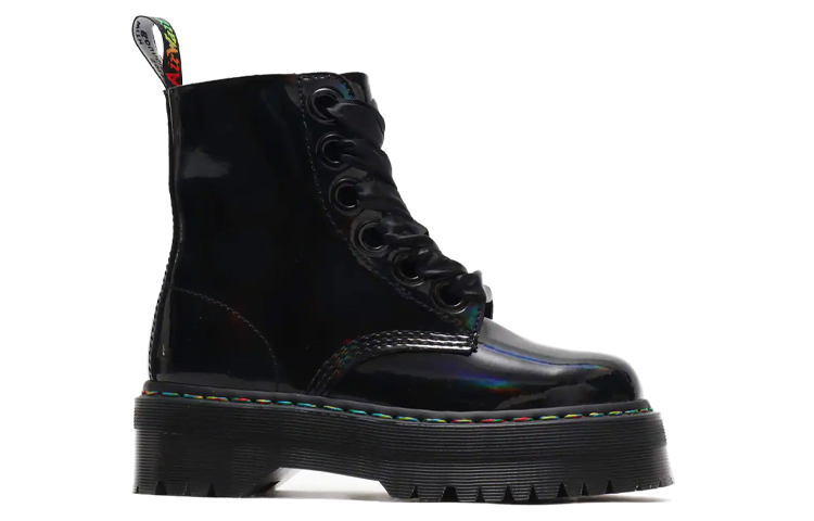 Order (W) Dr. Martens Molly Rainbow Patent 'Hitam' 25088001