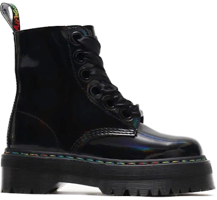 (W) Dr. Martens Molly Rainbow Patent 'Hitam' 25088001 Order (W) Dr. Martens Molly Rainbow Patent 'Hitam' 25088001