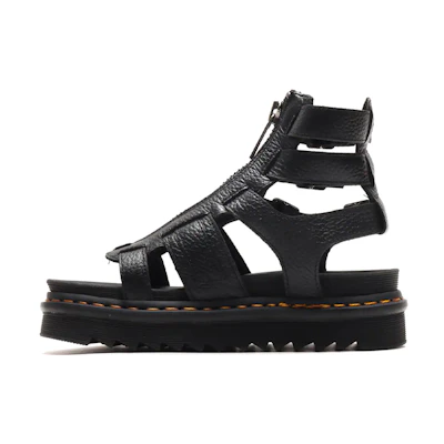 (W) Dr. Martens Olson Platform Sandles Black