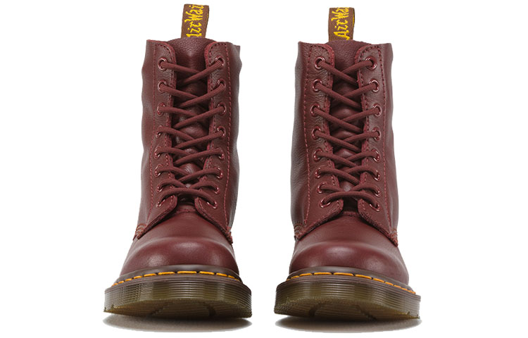 Shop Dr.Martens/馬汀博士 PASCAL 荔枝紋軟皮 經典8孔 馬丁靴 紅色