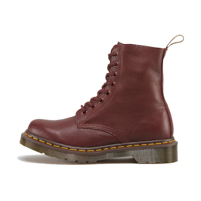 (W) Dr. Martens Pascal Dress Blues 8-Eye Boots Red