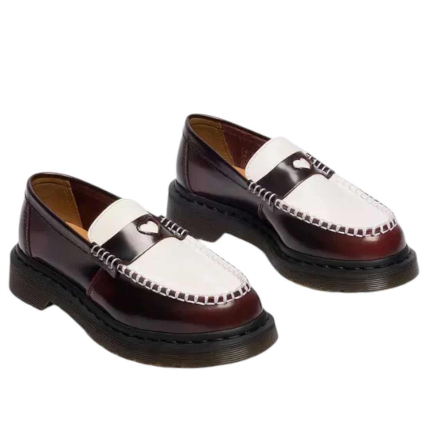 Order (W) Dr. Martens Penton Heart 双拼色 Arcadia 乐福鞋「樱桃红/白」 42594600