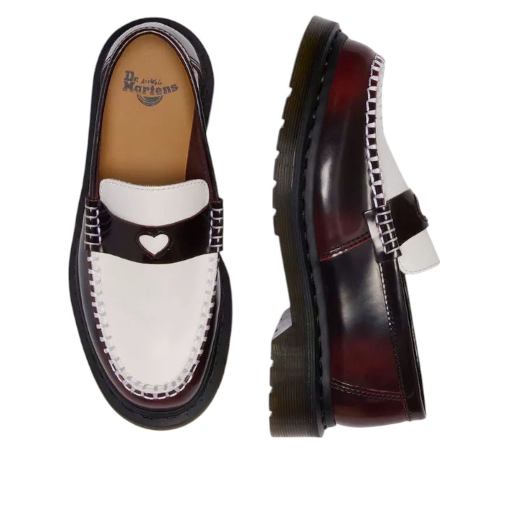 Details for (W) Dr. Martens Penton Heart 双拼色 Arcadia 乐福鞋「樱桃红/白」 42594600