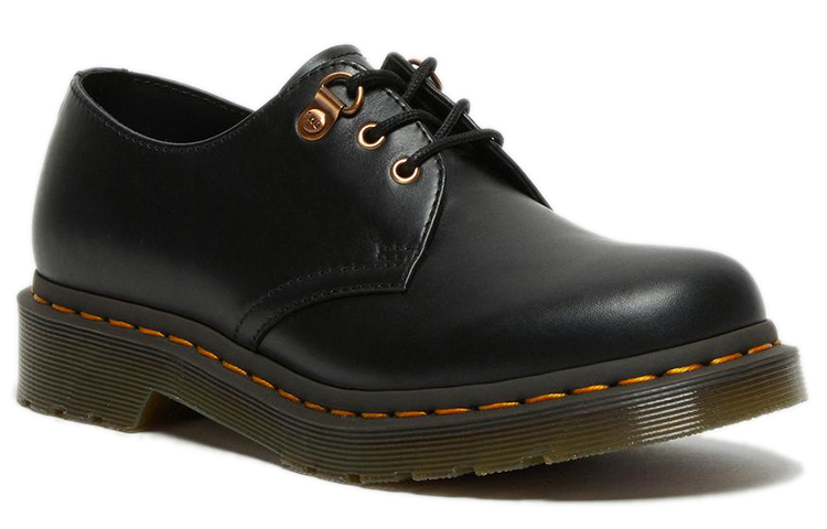 Lookbook (Women) Dr. Martens Plain Comfort Casual Flat 'Charcoal Rose Gold' 27144001