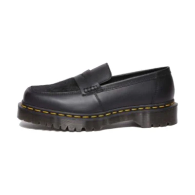 Dr. Martens Penton Bex Square Toe Hair-On & Leather Loafers 'Black'