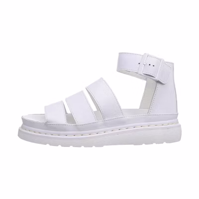 (W) Dr. Martens Roman Retro Thick-Bottomed Hollow Sandals 'White'