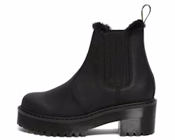 (Women) Dr. Martens Rometty Faux Fur Leather Chelsea Boots 'Black' 26198001 (Women) Dr. Martens Rometty Faux Fur Leather Chelsea Boots 'Black' 26198001
