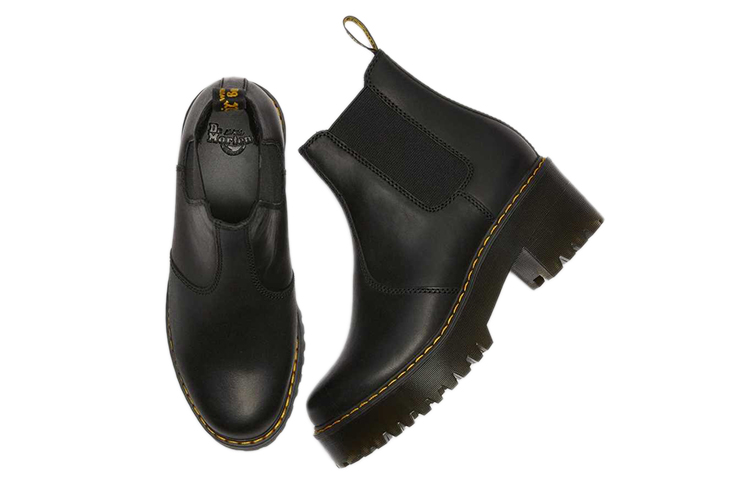 Lookbook (W) Dr. Martens Rometty Platform Chelsea ''Schwarz Burnished Wyoming'' 23917001