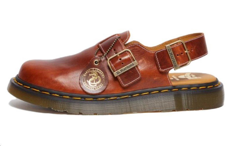 (Women) Dr. Martens Round Toe Buckle Casual Flat 'Tan' 30939299