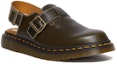 Order Dr. Martens Jorge Kulit Slingback Mules 'Dark Green' Buatan England Klasik 30939275