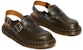 Dr. Martens Jorge Kulit Slingback Mules 'Dark Green' Buatan England Klasik 30939275