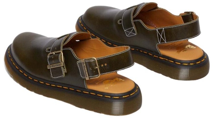 Dr. Martens Dr.Martens Jorge Made in England Classic Leather Slingback Mules 'Dark Green' 30939275 Shop Dr. Martens Dr.Martens Jorge Made in England Classic Leather Slingback Mules 'Dark Green' 30939275