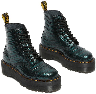(Women) Dr. Martens Sinclair 'Green Patent Embossed' 27318300 Shop (Women) Dr. Martens Sinclair 'Green Patent Embossed' 27318300