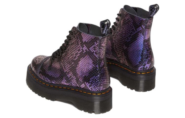 Shop Dr.Martens 馬汀博士 SINCLAIR系列 皮革 圓頭拉鍊 短靴 5cm 女款 紫黑色