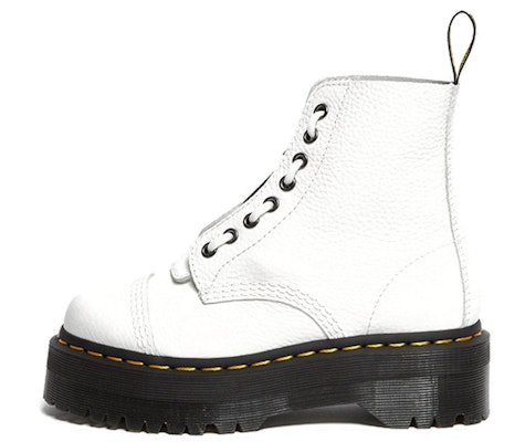 (Women) Dr. Martens Sinclair Leather Platform Boots 'Front Zip White' 26261100 Buy (Women) Dr. Martens Sinclair Leather Platform Boots 'Front Zip White' 26261100