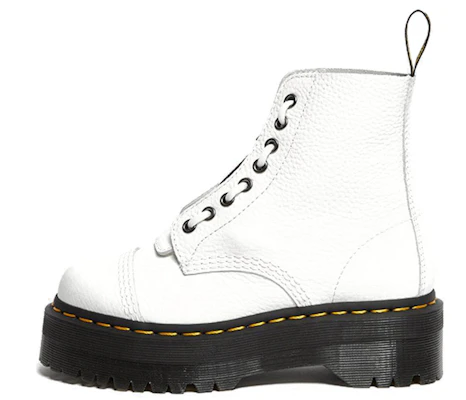 (Women) Dr. Martens Sinclair Leather Platform Boots 'Front Zip White' 26261100 Buy (Women) Dr. Martens Sinclair Leather Platform Boots 'Front Zip White' 26261100