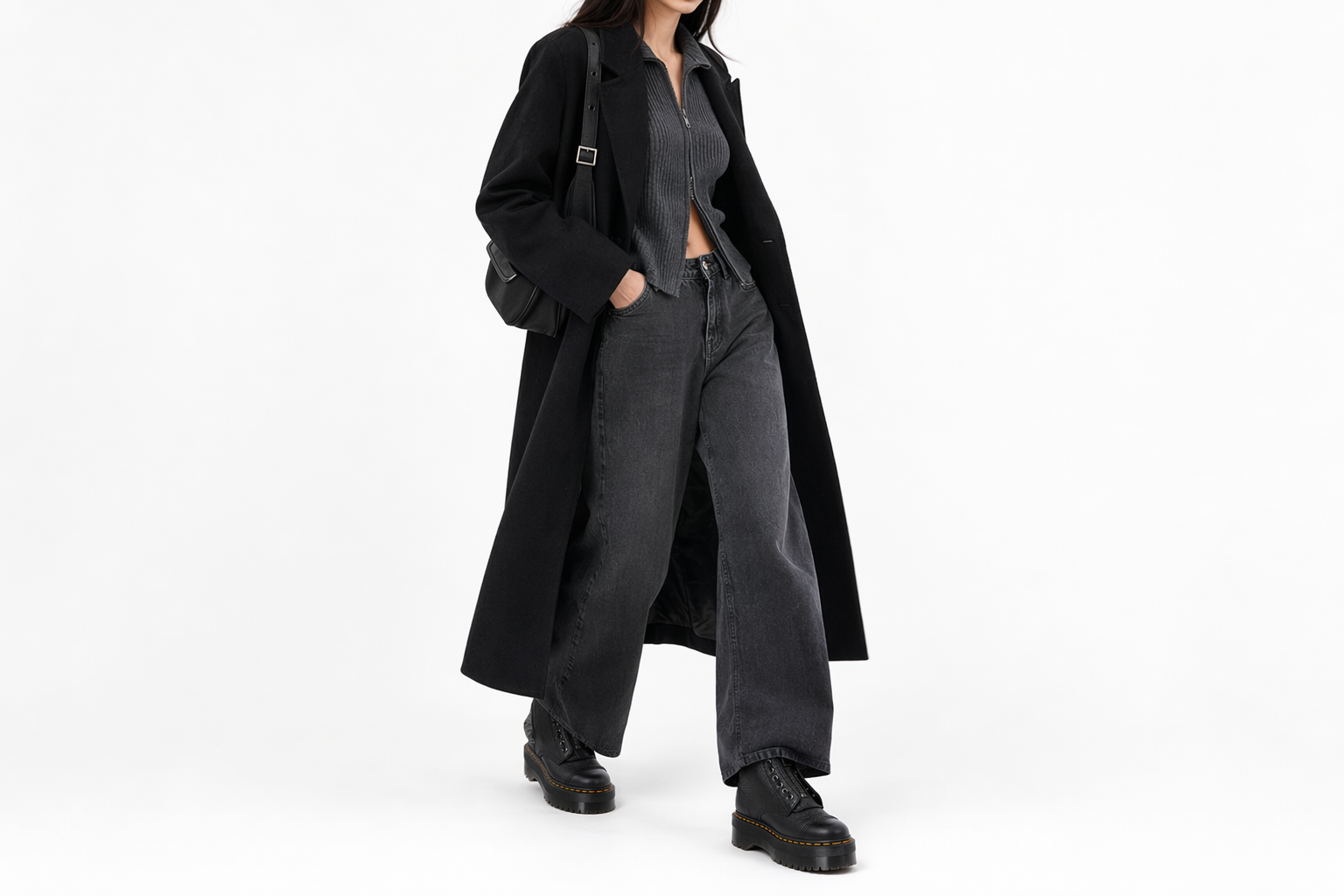 Order Dr.Martens/馬汁博士 Sinclair 皮革 高筒戶外拉鍊馬丁靴 女款 黑