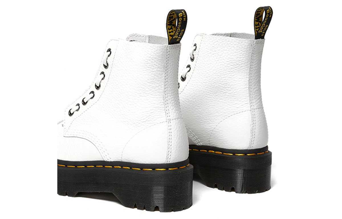 Shop (W) ドクターマーチン Sinclair ジップ白プラットフォームブーツ 26261100
