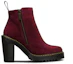 Order (W) Dr. Martens Suede 'Burgundy Tumit Kasar But Zip' 22510618