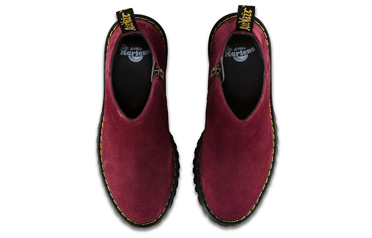 Lookbook (W) Dr. Martens Suede 'Burgundy Tumit Kasar But Zip' 22510618