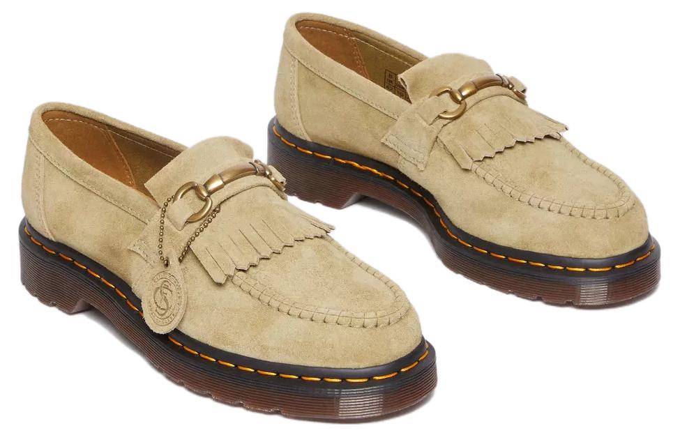 (W) Dr. Martens Adrian Snaffle Desert Oasis Suede Loafers 'Pale Olive' 圖 3