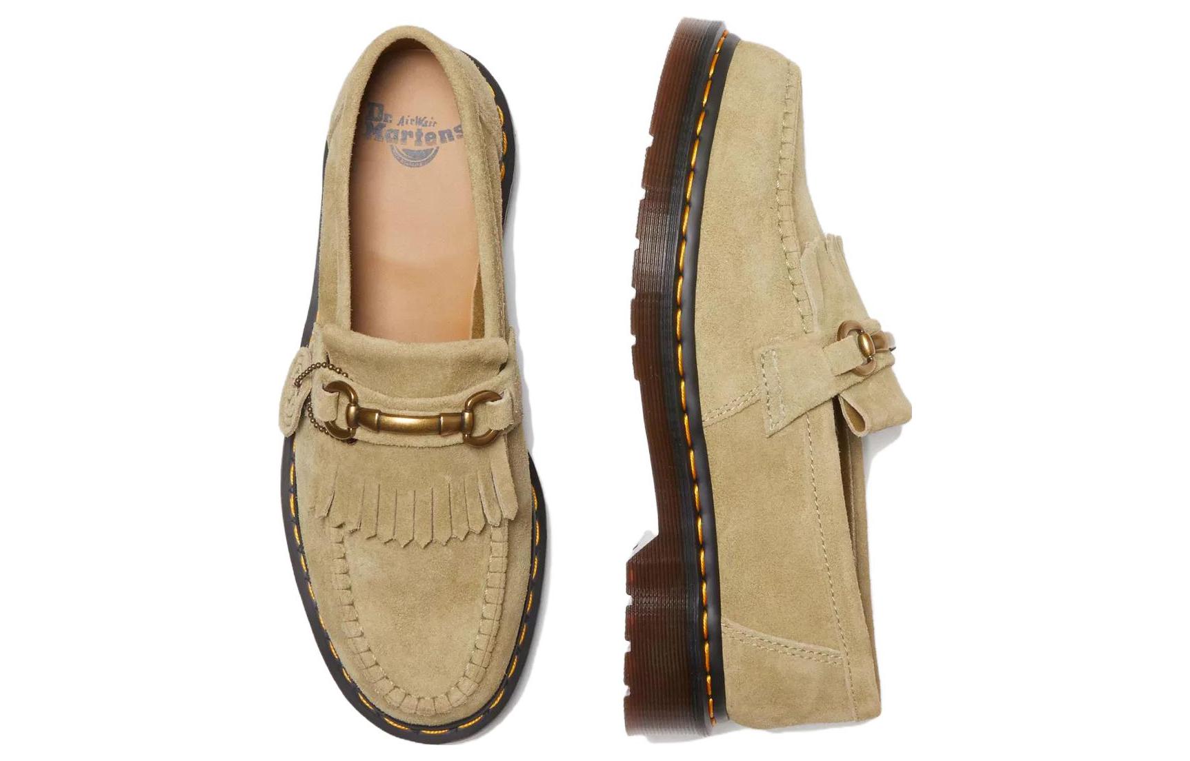 (W) Dr. Martens Adrian Snaffle Desert Oasis Suede Loafers 'Pale Olive' 圖 5
