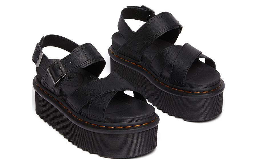 Order (W) 马丁靴双层皮凉鞋‘黑色极简多功能’ 30717001