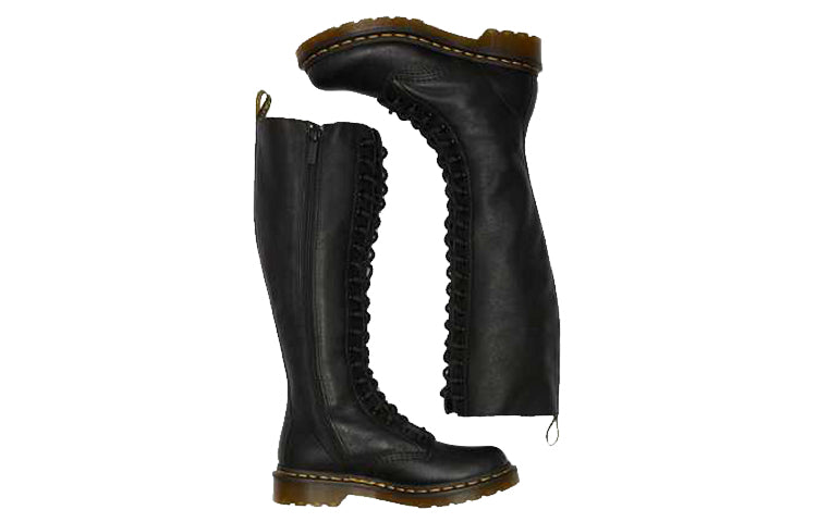 Shop (W) ドクターマーチン Virginia 1B60 黒 レースアップブーツ 23889001